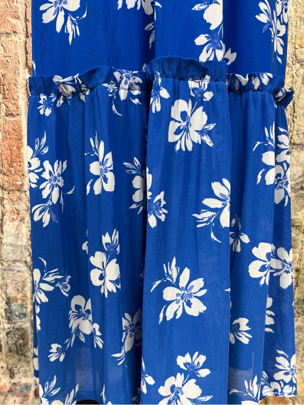 Siren Lily Blue White Floral Maxi Dress Size PXL - Picture 6 of 12